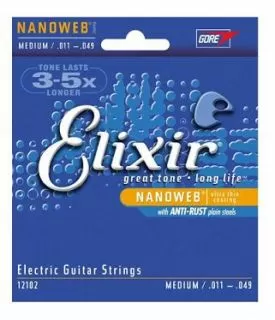 Elixir Nanoweb Electric Guitar Medium 11-49 (E12102)