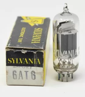 Sylvania 6AT6 valve in original Sylvania box