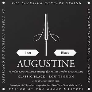 Augustine Black Label Classical Guitar Strings - Light Tension