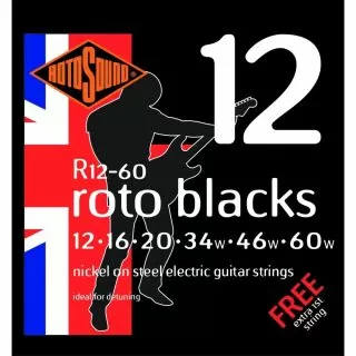 Rotosound Blacks 12-60 Nickel Strings