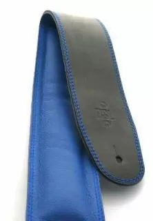 DSL Strap Leather, Leather Backing 2.5 inch Black / Blue