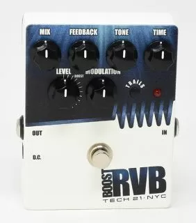 Tech 21 RVBT Boost R.V.B. with Trails Guitar Delay Effect Pedal.