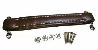 Brown leatherette handle incl. T-nuts and screws