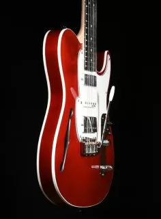 Fret-King Black Label Country Squire Semitone De Luxe, Thru Red