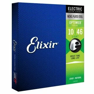 Elixir OPTIWEB Coated Electric Guitar Strings, 10-46 (E10952)