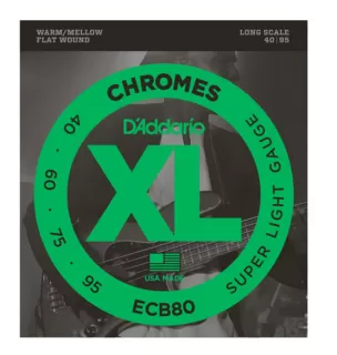 Daddario ECB80 Chromes Bass, Light, 40-95, Long Scale 