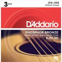 D'Addario EJ17-3D Phosphor Bronze 13-56