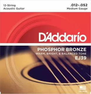 Daddario EJ39 Medium 12-String 12-52