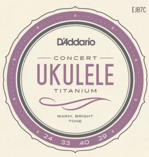 Daddario EJ87C Titanium Ukulele, Concert 