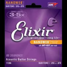 Elixir Bronze Nanoweb Baritone Strings 16 - 70