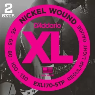 D'Addario EXL170-5TP - Twin Pack 45-130