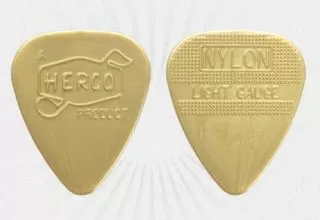 Dunlop Herco Vintage 66 Picks - Light - Bold Gold 