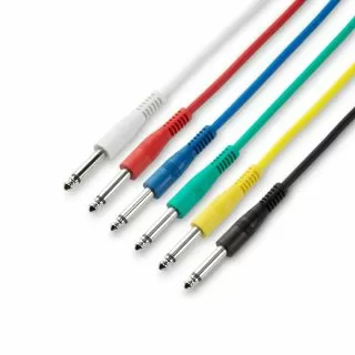 Mono Jack to Jack Patch Cables 1.2m (Pack of 6)