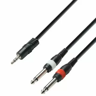 Adam Hall Microphone Cable XLR Male to 6.3mm Jack Mono 3m