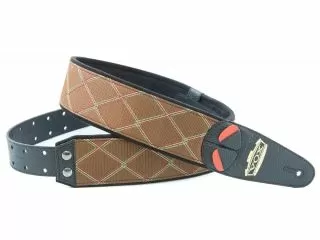 Right On Straps Mojo Vox Brown The Mojo VOX cloth Brown guitar strap is a guitar strap inspired by classic VOX amp design made with the original VOX diamond cloth. Mojo Amp Guitar Straps are fret cloth straps representing a new pinnacle in gathering insp