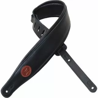 Levys MSS2-BLK Padded Leather Guitar Strap (Black)