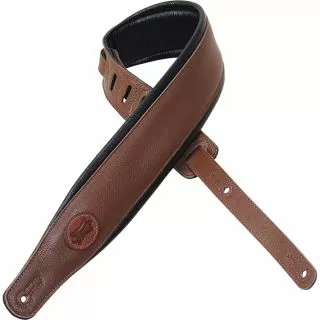 Levys MSS2-BRN Padded Leather Guitar Strap (Brown)