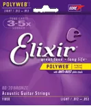 Elixir Acoustic 80/20 Bronze, Polyweb Coating