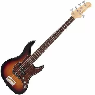 Fret King - Perception 5 String Bass Guitar - Original Classic Burst