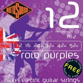 Rotosound R12 Purple, Nickel Electric Strings, 12-52
