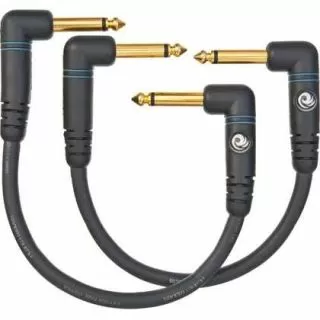 Planet Waves PW-PRA-205 6' Right Angle Custom Series Patch Cables (2 per pack) 