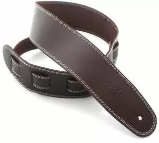DSL Leather 2.5 Inch Brown with Beige Stitching SGE25-17-3