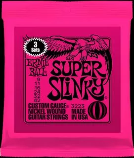 Ernie Ball 3 Pack Super Slinky Nickel Wound .009 - 042