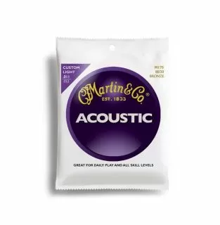 Martin 80/20 Bronze Acoustic Guitar Strings 11-52 M175