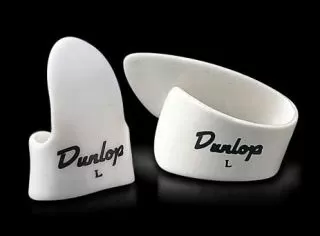 Jim Dunlop White Plastic Thumb Pics