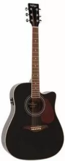 Vintage VEC500 Acoustic Guitar, Black