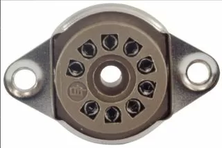 Socket - 9 Pin, Miniature, Bottom Mount
